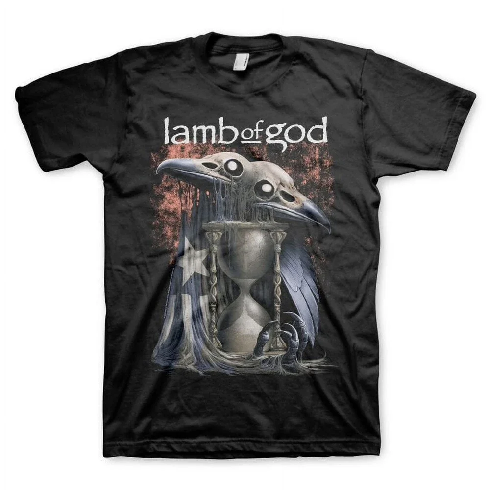 Lamb of God Men's Twin Heads T-Shirt Black Small | Officially Licensed